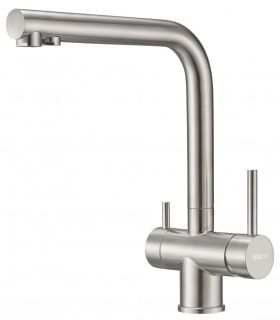 Смеситель для кухни Milacio Ultra MCU.558.SS под фильтр с краном для питьевой воды нержавеющая сталь